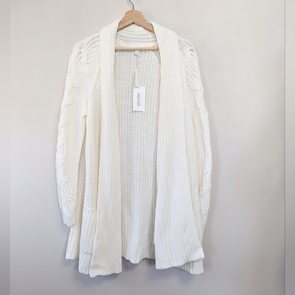 Haven Well Within Cable‎ Knit Cardigan with Pockets Cozy Longline